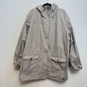 Natural Reflections Parka Jacket Women's 2X Gray Faux Fur Lined Full Zip Coat